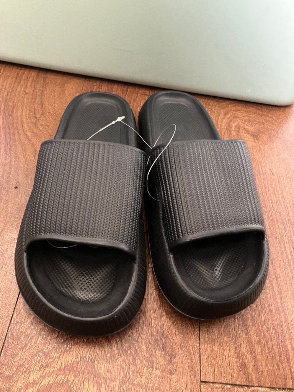 Black Pillow Slides - New